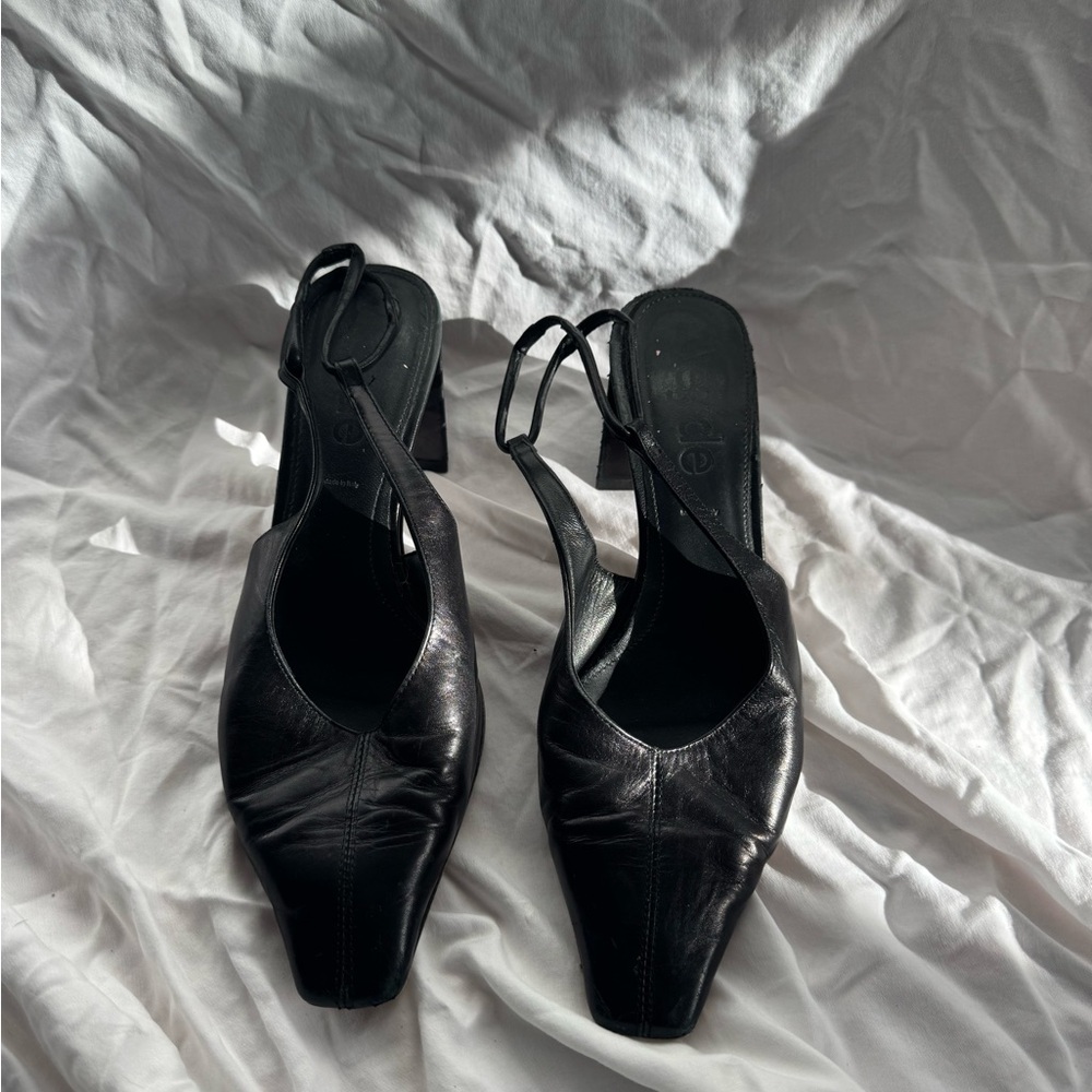 Aeyde Black Leather Heels